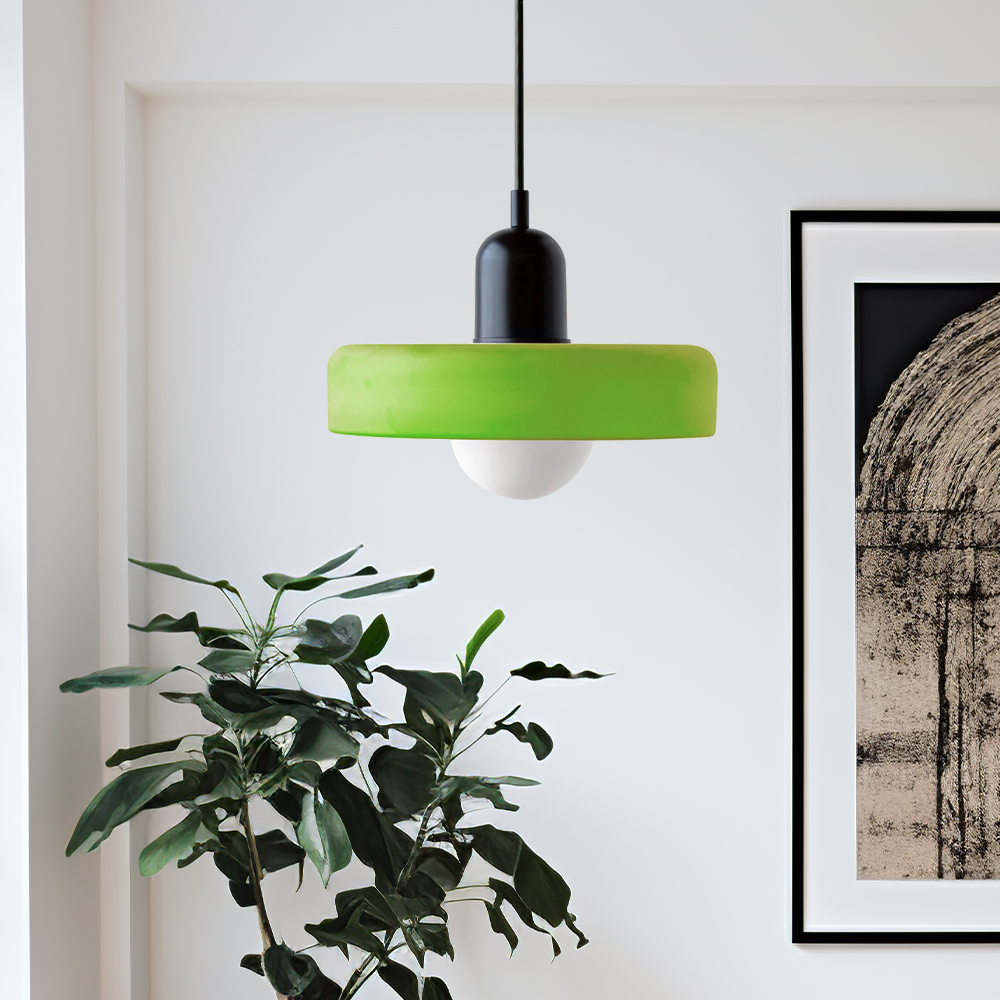GleaMore – Bauhaus Hanglamp in Stijlvol Gekleurd Glas