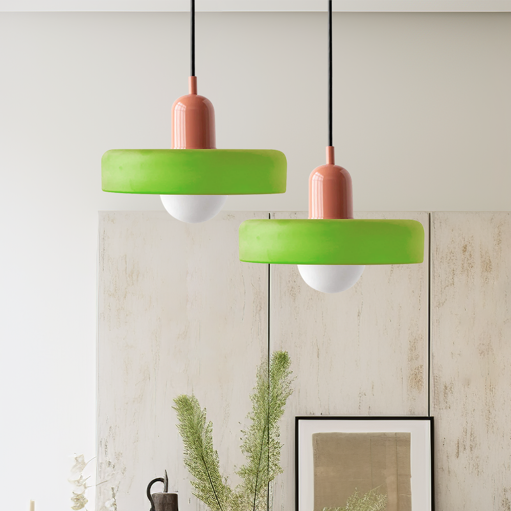 GleaMore – Bauhaus Hanglamp in Stijlvol Gekleurd Glas