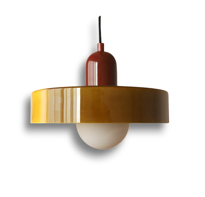 GleaMore – Bauhaus Hanglamp in Stijlvol Gekleurd Glas