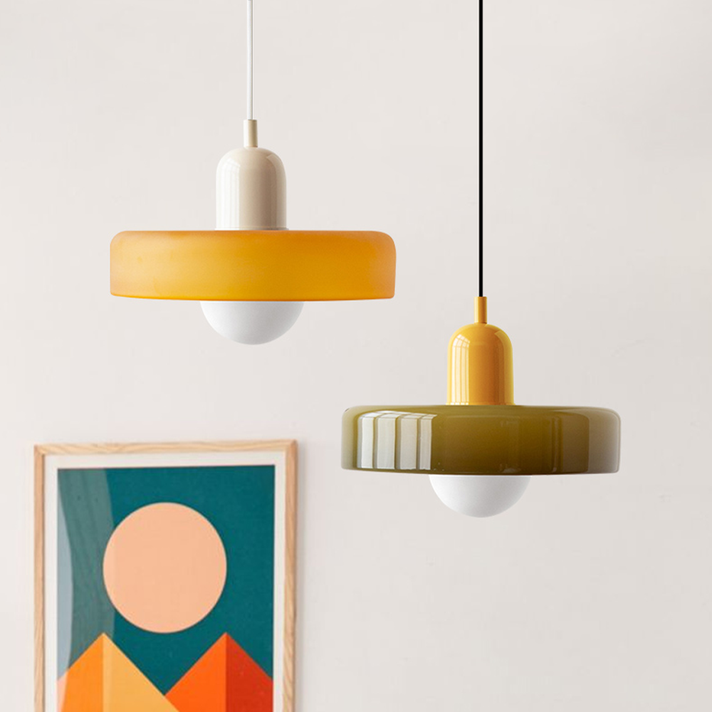 GleaMore – Bauhaus Hanglamp in Stijlvol Gekleurd Glas