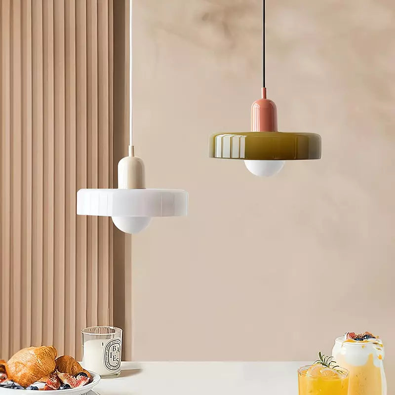 GleaMore – Bauhaus Hanglamp in Stijlvol Gekleurd Glas