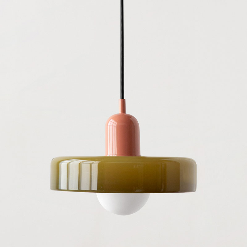 GleaMore – Bauhaus Hanglamp in Stijlvol Gekleurd Glas