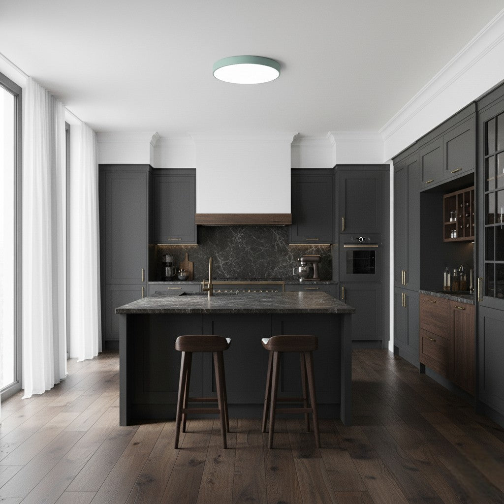 NestGlow – Moderne Scandinavische Houten Ronde Plafondlamp