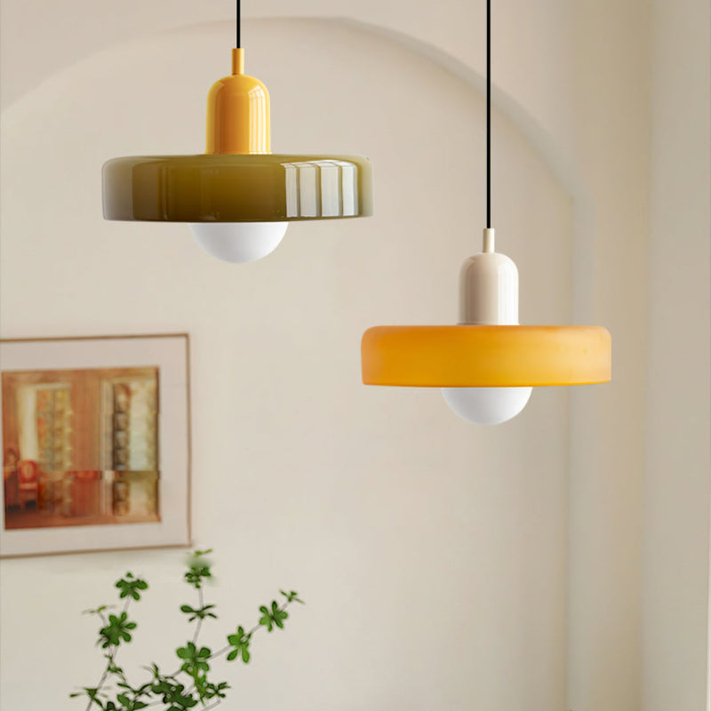 GleaMore – Bauhaus Hanglamp in Stijlvol Gekleurd Glas