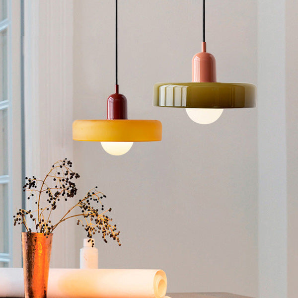 GleaMore – Bauhaus Hanglamp in Stijlvol Gekleurd Glas